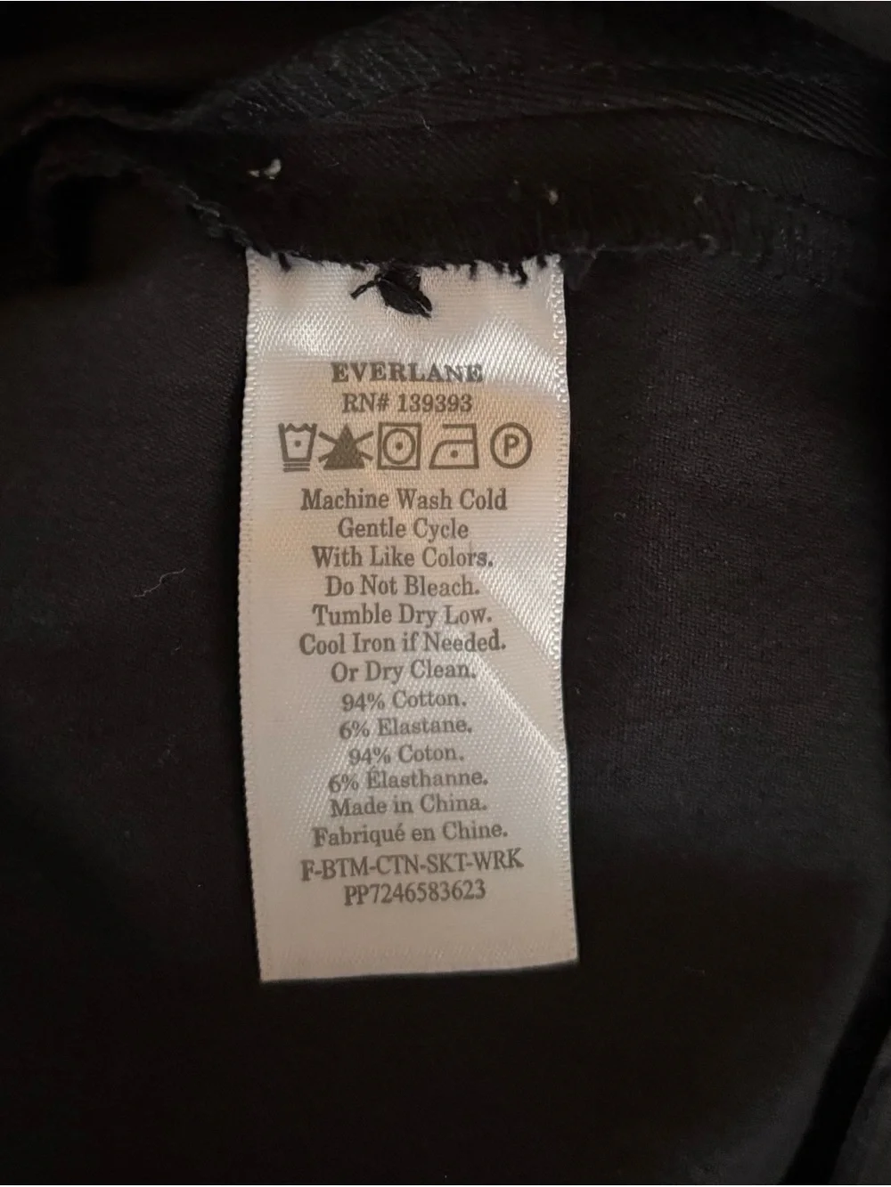 Everlane Black Pencil Skirt